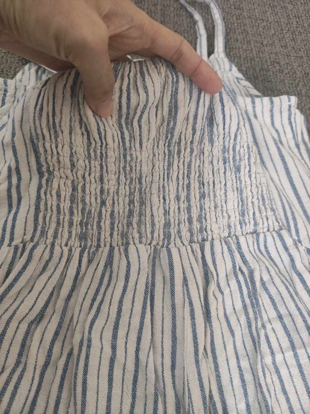 Old Navy Blue & White Striped Sleeveless Jumpsuit - Picture 5 of 10